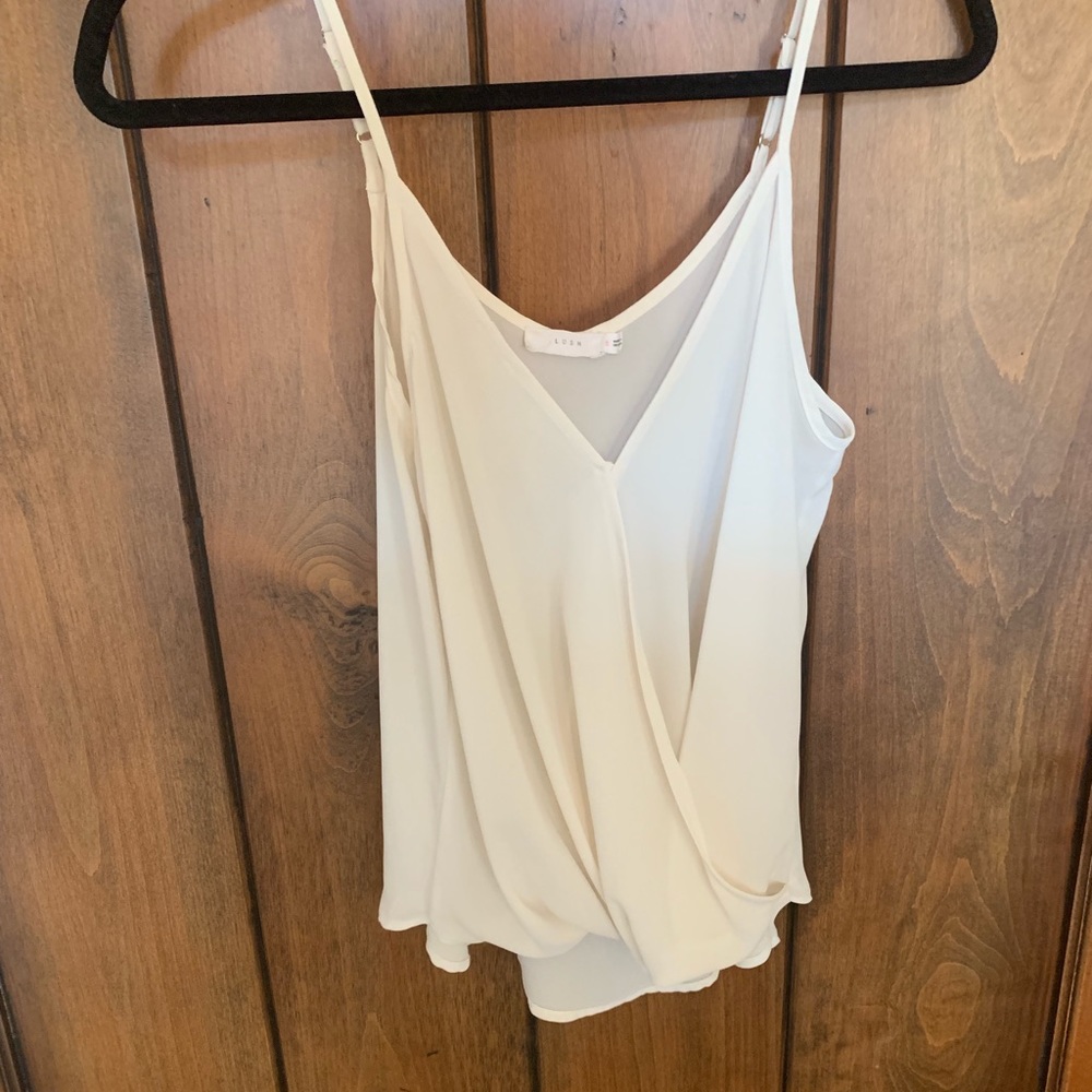 Lush white tank top